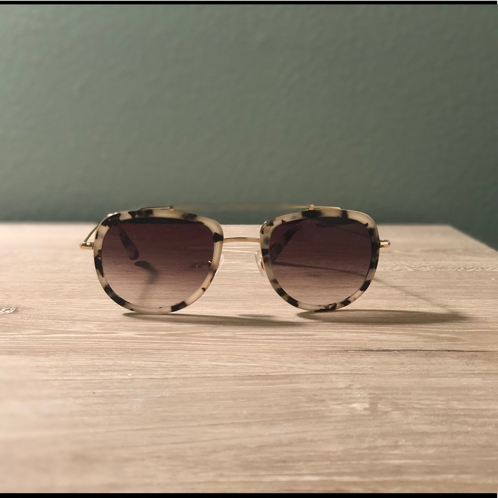 KREWE SUNGLASSES: Breton matte oyster